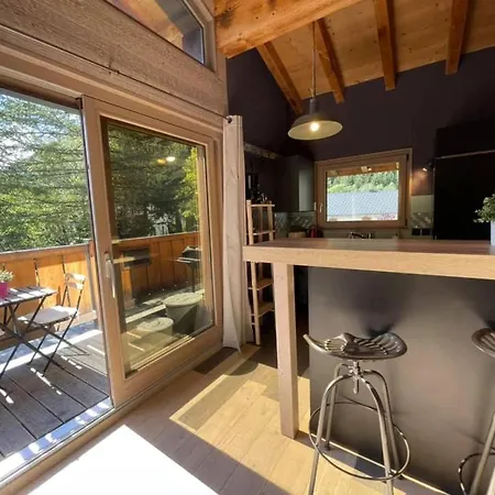 Le Petit Nicolas, Jacuzzi, Vue Mont Blanc 木屋